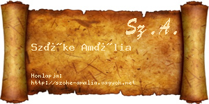 Szőke Amália névjegykártya