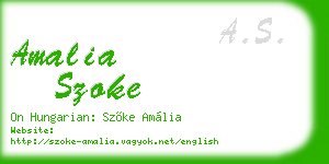 amalia szoke business card